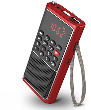 Small FM Radio Portable TF Card/USB Player,Rechargeable Battery Operated Mini Pocket Radio Walkman,USB/TF Card Slot,Audiobook Audio MP3 Play,Numeric Key,with Wristband,Excellent Reception and Sound Small FM Radio Portable TF Card/USB Player,Rechargeable Battery Operated Mini Pocket Radio Walkman,USB/TF Card Slot,Audiobook Audio MP3 Play,Numeric Key,with Wristband,Excellent Reception and Sound