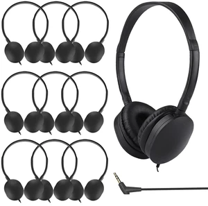 10 Pack Bulk Headphones for Kids School Classroom, Durable Wired Headphones Class Set for Students Children Toddler Teens Boys Girls Teen 3.5mm Jack(Black) 10 Pack Bulk Headphones for Kids School Classroom, Durable Wired Headphones Class Set for Students Children Toddler Teens Boys Girls Teen 3.5mm Jack(Black)