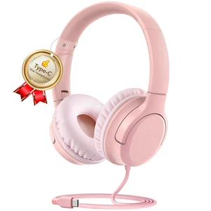 Kids Headphones,Wired On-Ear Foldable Headphones for Kids,Light Pink Volume Limiter 94dB Kid Headphones for School Classes Travel, Lightweight Kids Headset Compatible PC iPad Tablet Kindle Kids Headphones,Wired On-Ear Foldable Headphones for Kids,Light Pink Volume Limiter 94dB Kid Headphones for School Classes Travel, Lightweight Kids Headset Compatible PC iPad Tablet Kindle