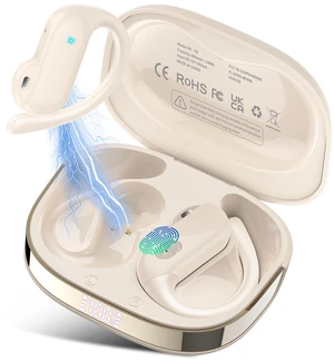Open Ear Earbuds Wireless Bluetooth 5.4 HiFi Stereo Earbuds with Ear Hooks 32H Open Ear Headphones with ENC Noise Cancelling, IPX7 Waterproof Sport Over Earbuds for Running/Gym/Workout, White Open Ear Earbuds Wireless Bluetooth 5.4 HiFi Stereo Earbuds with Ear Hooks 32H Open Ear Headphones with ENC Noise Cancelling, IPX7 Waterproof Sport Over Earbuds for Running/Gym/Workout, White