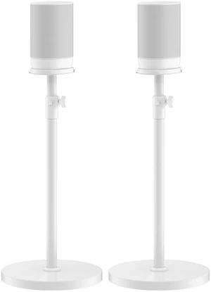 2 Pack Height-Adjustable Speaker Stand for Sonos Move Stand, Heavy-Duty Floor Stand for Sonos Move & Move 2 with Concealed Power Cord Design, Easy Installation, White 2 Pack Height-Adjustable Speaker Stand for Sonos Move Stand, Heavy-Duty Floor Stand for Sonos Move & Move 2 with Concealed Power Cord Design, Easy Installation, White