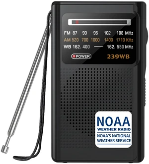 NOAA Weather Radio, Transistor Battery Operated AM FM Radio Best Reception for Emergency/Hurricane, Earphone Jack, Powered by 2 AA Battery for Running, Walking, Home(Black) NOAA Weather Radio, Transistor Battery Operated AM FM Radio Best Reception for Emergency/Hurricane, Earphone Jack, Powered by 2 AA Battery for Running, Walking, Home(Black)