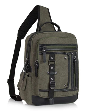 Cross Body Bag for Men: Large Canvas Sling Backpack Messenger Bag Fits 15.6 Inch Laptop for Work Commute Cross Body Bag for Men: Large Canvas Sling Backpack Messenger Bag Fits 15.6 Inch Laptop for Work Commute