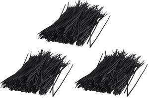 250 Piece Metallic Twist Cable Cord Wire Ties Reusable Fastening (6 Inch, Black) (Pack of 3) 250 Piece Metallic Twist Cable Cord Wire Ties Reusable Fastening (6 Inch, Black) (Pack of 3)