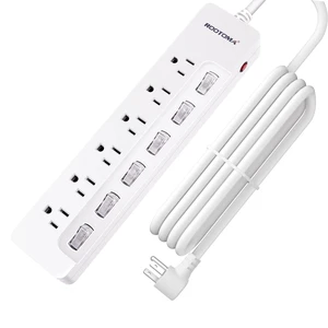 10FT Heavy Duty Extension Cord with Individual Switches on Off, 1875W Appliance Extension Cord with Surge Protector, 6 outlets, High Wattage for Microwave, Aquarium, Kitchen, Garage Must Have 10FT Heavy Duty Extension Cord with Individual Switches on Off, 1875W Appliance Extension Cord with Surge Protector, 6 outlets, High Wattage for Microwave, Aquarium, Kitchen, Garage Must Have