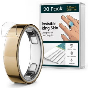 20 Pack Cover for Oura Ring 5, Ultra-Thin 0.15mm Clear Skin Protector Anti-Scratch Invisible Transparent Protective Film, Smart Rings Accessories for Oura Ring Gen 5 Cover 20 Pack Cover for Oura Ring 5, Ultra-Thin 0.15mm Clear Skin Protector Anti-Scratch Invisible Transparent Protective Film, Smart Rings Accessories for Oura Ring Gen 5 Cover
