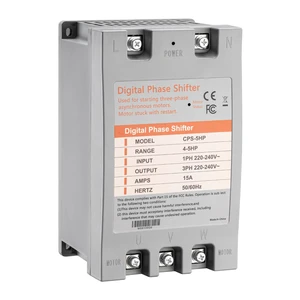 Single Phase to 3 Phase Converter5HP 220V 3 Phase Converter220V-240V Input/Output Digital Phase Shift for 5HP Motor Single Phase to 3 Phase Converter5HP 220V 3 Phase Converter220V-240V Input/Output Digital Phase Shift for 5HP Motor