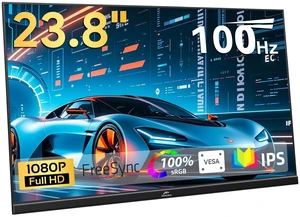 23.8" Large Portable Monitor 100Hz IPS FHD 1080P USB-C HDMI Monitor Fresync External Gaming Monitor, Dual Speakers Adjustable Stand, Portable Monitor for Laptop,PC,Mac,Phone,Game Consoles 23.8" Large Portable Monitor 100Hz IPS FHD 1080P USB-C HDMI Monitor Fresync External Gaming Monitor, Dual Speakers Adjustable Stand, Portable Monitor for Laptop,PC,Mac,Phone,Game Consoles
