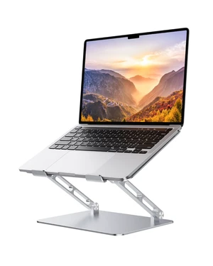 Adjustable Aluminum Laptop Stand for MacBook Air Pro Neo 10-17.3'' Portable Ergonomic Computer Holder, Space Saving Desk with Heat Dissipation, Compatible with MacBook/Dell/HP etc, Silver Adjustable Aluminum Laptop Stand for MacBook Air Pro Neo 10-17.3'' Portable Ergonomic Computer Holder, Space Saving Desk with Heat Dissipation, Compatible with MacBook/Dell/HP etc, Silver