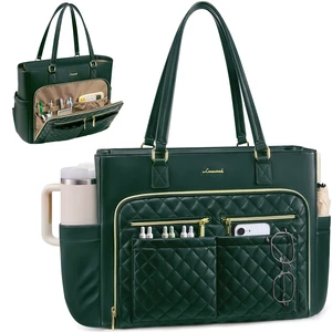 Work Tote for Women15.6-Inch Teacher Bag with Lunch Compartment 14 Pockets PU Leather Laptop Tote with 40OZ Cup Holder, 3 in 1 Insulated Lunch Bag for Nurses, Office, Travel, Casual, Picnic Work Tote for Women15.6-Inch Teacher Bag with Lunch Compartment 14 Pockets PU Leather Laptop Tote with 40OZ Cup Holder, 3 in 1 Insulated Lunch Bag for Nurses, Office, Travel, Casual, Picnic