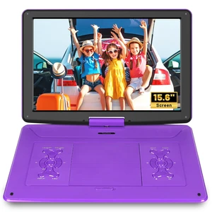 17.9" Portable DVD Player with 15.6" Large Screen, 6Hrs Play, Purple SYNC TV/USB/SD Card, DVD Player Portable with Dual Speakers, Last Memory, Play All Discs Format Except Blu-ray 17.9" Portable DVD Player with 15.6" Large Screen, 6Hrs Play, Purple SYNC TV/USB/SD Card, DVD Player Portable with Dual Speakers, Last Memory, Play All Discs Format Except Blu-ray