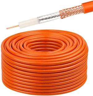 MOOOKEERF RG6 Coaxial Cable 200FT, 18 AWG 75 Ohm RG6 Dual Shield Cable with Pure Copper Conductor for Broadcast, Satellite, and Cellular Applications,Orange MOOOKEERF RG6 Coaxial Cable 200FT, 18 AWG 75 Ohm RG6 Dual Shield Cable with Pure Copper Conductor for Broadcast, Satellite, and Cellular Applications,Orange