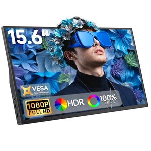 15.6" Portable Monitor for Laptop, USBC HDMI Laptop Screen Extender Ultra-Slim Travel IPS Display with HDR, 100% sRGB, VESA Mount & Built-in Speakers for Mac Phone PS5 Xbox Switch 15.6" Portable Monitor for Laptop, USBC HDMI Laptop Screen Extender Ultra-Slim Travel IPS Display with HDR, 100% sRGB, VESA Mount & Built-in Speakers for Mac Phone PS5 Xbox Switch