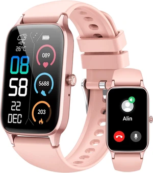 Smart Watch for Men Women, 1.57" Smartwatch (Answer/Make Call), Fitness Tracker with 110+ Sport Modes, Heart Rate/Sleep Monitor, IP68 Waterproof, Bluetooth Calls, Smartwatches for Android iOS Pink Smart Watch for Men Women, 1.57" Smartwatch (Answer/Make Call), Fitness Tracker with 110+ Sport Modes, Heart Rate/Sleep Monitor, IP68 Waterproof, Bluetooth Calls, Smartwatches for Android iOS Pink