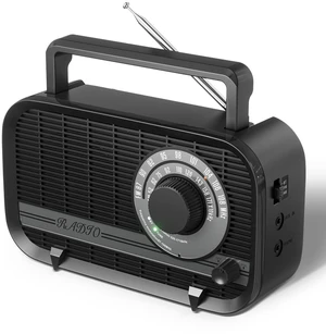 AM FM Portable Radio Plug in Wall or Battery Operated Radio with Best Reception,Bluetooth,Headphone Jack,Large Dial Easy to Use for Seniors Elderly Black AM FM Portable Radio Plug in Wall or Battery Operated Radio with Best Reception,Bluetooth,Headphone Jack,Large Dial Easy to Use for Seniors Elderly Black