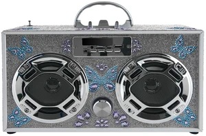 Retro Boombox Bluetooth Speaker, Music Player w/FM Radio & LED Lights Retro Speaker with LED Lights, Rechargeable Portable Bluetooth Speaker with USB & SD, AUX & Remote Control Retro Boombox Bluetooth Speaker, Music Player w/FM Radio & LED Lights Retro Speaker with LED Lights, Rechargeable Portable Bluetooth Speaker with USB & SD, AUX & Remote Control