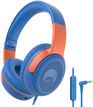 3.5mm Kids Headphones Wired with Mic & Share Port, 85/94dB Limited Student Childs Boys Girls Corded Head phones Foldable for Chromebooks Laptop Phones MP3 Blue/Orange 3.5mm Kids Headphones Wired with Mic & Share Port, 85/94dB Limited Student Childs Boys Girls Corded Head phones Foldable for Chromebooks Laptop Phones MP3 Blue/Orange