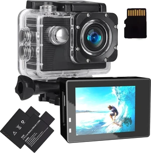 Action Camera 1080P Sports Camera Memory Card Action Cam 4xZoom 131ft Underwater Waterproof with 2 X Batteries and Multi-Function Accessory(X2R) Action Camera 1080P Sports Camera Memory Card Action Cam 4xZoom 131ft Underwater Waterproof with 2 X Batteries and Multi-Function Accessory(X2R)