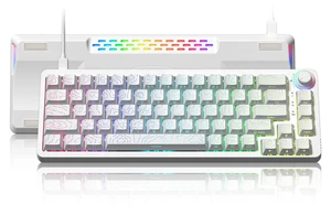 M68HE PRO 60% Percent Keyboard Rapid Trigger Gaming Keyboard RGB Hall Effect Topographic Keyboard,Wired Custom 8000 Hz Mechanical Keyboard with Magnetic Switch,PBT Keycap for Mac/Win,White M68HE PRO 60% Percent Keyboard Rapid Trigger Gaming Keyboard RGB Hall Effect Topographic Keyboard,Wired Custom 8000 Hz Mechanical Keyboard with Magnetic Switch,PBT Keycap for Mac/Win,White