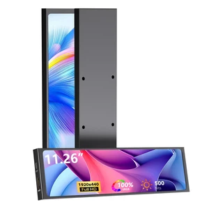 11.26" Mini Monitor FHD 1920x440 Small Wide Monitor for PC Case, Stretched Bar LCD Screen IPS Display with HDMI & Type-C for Raspberry Pi Laptop CPU GPU Temperature Aida64 Monitoring 11.26" Mini Monitor FHD 1920x440 Small Wide Monitor for PC Case, Stretched Bar LCD Screen IPS Display with HDMI & Type-C for Raspberry Pi Laptop CPU GPU Temperature Aida64 Monitoring