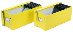 CD Storage Box - Pack of 1/2 - Durable Disc Holder with Lid to Store for Discs (2 Pack - CD, Yellow) CD Storage Box - Pack of 1/2 - Durable Disc Holder with Lid to Store for Discs (2 Pack - CD, Yellow)