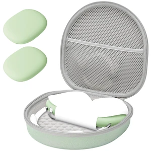 AirPods Max & AirPods Max 2 Hard Travel Case with Silicone Covers Shockproof EVA Shell with Soft Lining, Mesh Pocket for Accessories, Ideal for Travel & Daily Storage -Green AirPods Max & AirPods Max 2 Hard Travel Case with Silicone Covers Shockproof EVA Shell with Soft Lining, Mesh Pocket for Accessories, Ideal for Travel & Daily Storage -Green