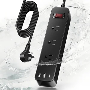 Outdoor Power Strip Weatherproof, IPX6 Waterproof Surge Protector, Shockproof with 3 Wide Outlet & 3 USB Ports, 10FT Long Extension Cord, Wall Mountable for Outdoor Garden, Patio & Camping (10 FT) Outdoor Power Strip Weatherproof, IPX6 Waterproof Surge Protector, Shockproof with 3 Wide Outlet & 3 USB Ports, 10FT Long Extension Cord, Wall Mountable for Outdoor Garden, Patio & Camping (10 FT)