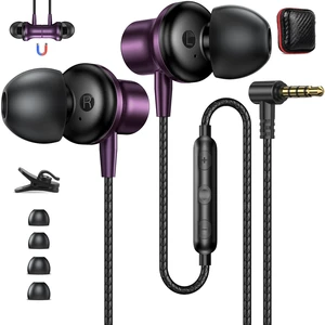 3.5mm Headphones 5.9 ft Long Cord Wired Earbuds with Mic, Purple Noise Isolating Earphone HiFi Stereo Clear Call Volume Control Plug in 3.5mm Jack Wired Ear Buds for Laptop Chromebook PC 3.5mm Headphones 5.9 ft Long Cord Wired Earbuds with Mic, Purple Noise Isolating Earphone HiFi Stereo Clear Call Volume Control Plug in 3.5mm Jack Wired Ear Buds for Laptop Chromebook PC