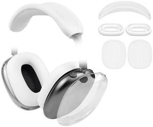 Protective Case Cover Kit for AirPods Max 2/1, for (2026/2024/2020, USB-C/Lightning) - Headband Cover + TPU Case Protector + Silicone Ear Covers (White) Protective Case Cover Kit for AirPods Max 2/1, for (2026/2024/2020, USB-C/Lightning) - Headband Cover + TPU Case Protector + Silicone Ear Covers (White)