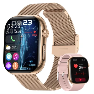 Smart Watches for Men Women, Answer&Make Call, 24/7 Health Monitoring Watch 1.97" Fitness Tracking Smartwatches, Sleep Monitor, 140+ Sports Modes, IP68 Waterproof, Android/iPhone, Gold Smart Watches for Men Women, Answer&Make Call, 24/7 Health Monitoring Watch 1.97" Fitness Tracking Smartwatches, Sleep Monitor, 140+ Sports Modes, IP68 Waterproof, Android/iPhone, Gold
