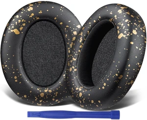 Earpads Cushions Replacement for Sony WH-XB910N Extra Bass Headphones, Ear Pads with Soft Protein Leather, Noise Isolation Foam - Black Gold Earpads Cushions Replacement for Sony WH-XB910N Extra Bass Headphones, Ear Pads with Soft Protein Leather, Noise Isolation Foam - Black Gold