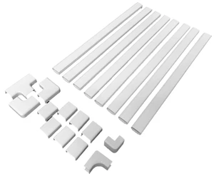 Legrand Cordmate II 128 Inch 20 Piece Cord Cover Kit White Cord Hider, On Wall, Self Adhesive, Hide up to 3 Cords, Cut to Size, Customizable, Cable Concealer, Sustainable Packaging Legrand Cordmate II 128 Inch 20 Piece Cord Cover Kit White Cord Hider, On Wall, Self Adhesive, Hide up to 3 Cords, Cut to Size, Customizable, Cable Concealer, Sustainable Packaging