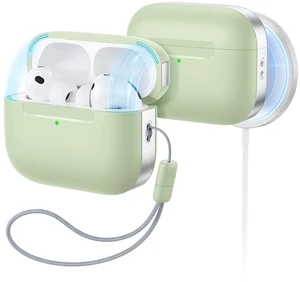 for AirPods Pro 3 Case, Compatible with MagSafe, Light Green (USB-C) Magnetic Lid, Full Drop Protection Cover with Lanyard, Clear LED Indicator, Pulse Series for AirPods Pro 3 Case, Compatible with MagSafe, Light Green (USB-C) Magnetic Lid, Full Drop Protection Cover with Lanyard, Clear LED Indicator, Pulse Series