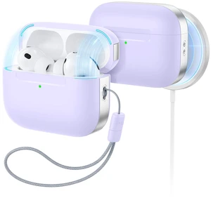 for AirPods Pro 3 Case, Compatible with MagSafe, Pulse Series, Purple (USB-C) Magnetic Lid, Full Drop Protection Cover with Lanyard, Clear LED Indicator for AirPods Pro 3 Case, Compatible with MagSafe, Pulse Series, Purple (USB-C) Magnetic Lid, Full Drop Protection Cover with Lanyard, Clear LED Indicator