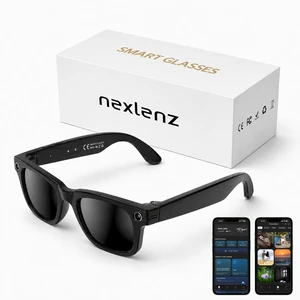 Smart Glasses with Camera for Travel & POV Video, Black Hands-free POV camera glasses for travel, cycling and daily moments, with Bluetooth audio, calls, translation and WiFi Smart Glasses with Camera for Travel & POV Video, Black Hands-free POV camera glasses for travel, cycling and daily moments, with Bluetooth audio, calls, translation and WiFi