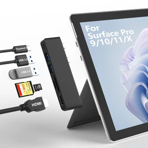 Surface Pro 2026(13-inch)/11/10/9/X Accessories, Surface Pro 11 Docking Station with 4K HDMI, USB-C Thunerbolt 4 (Display+Data+PD Charging), 2 USB 3.0, SD/TF Card Reader for Surface Pro 13/11/10/9/X Surface Pro 2026(13-inch)/11/10/9/X Accessories, Surface Pro 11 Docking Station with 4K HDMI, USB-C Thunerbolt 4 (Display+Data+PD Charging), 2 USB 3.0, SD/TF Card Reader for Surface Pro 13/11/10/9/X
