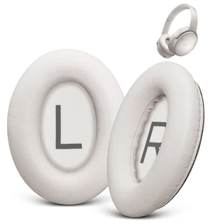 Ear Pads Replacement for Bose QuietComfort 45 (QC45) - Earpad Cushions for QuietComfort SE (QC SE) Wireless Over-Ear Headphones with Premium Protein Leather Noise Isolation Memory Foam (White) Ear Pads Replacement for Bose QuietComfort 45 (QC45) - Earpad Cushions for QuietComfort SE (QC SE) Wireless Over-Ear Headphones with Premium Protein Leather Noise Isolation Memory Foam (White)