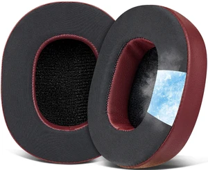 Cooling-Gel Replacement Earpads for Skullcandy Hesh 3/ANC/Evo & Crusher Wireless/540/ANC/Evo & Venue ANC Over-Ear Headphones, Ear Pads Cushions with Ice Silk Fabric - Burgundy Cooling-Gel Replacement Earpads for Skullcandy Hesh 3/ANC/Evo & Crusher Wireless/540/ANC/Evo & Venue ANC Over-Ear Headphones, Ear Pads Cushions with Ice Silk Fabric - Burgundy