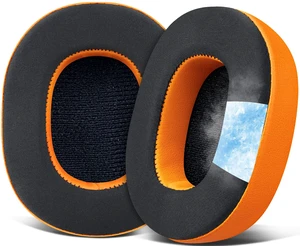 Cooling-Gel Replacement Earpads for Skullcandy Hesh 3/ANC/Evo & Crusher Wireless/540/ANC/Evo & Venue ANC Over-Ear Headphones, Ear Pads Cushions with Ice Silk Fabric - Orange Cooling-Gel Replacement Earpads for Skullcandy Hesh 3/ANC/Evo & Crusher Wireless/540/ANC/Evo & Venue ANC Over-Ear Headphones, Ear Pads Cushions with Ice Silk Fabric - Orange