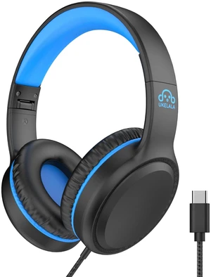 U2C Wired Headphones with Type C Cable for Boys Girls Kids School USB-C Headp hones Lightweight Portable Compatible with Pad Phone for Youth Adults Student Children Black Blue U2C Wired Headphones with Type C Cable for Boys Girls Kids School USB-C Headp hones Lightweight Portable Compatible with Pad Phone for Youth Adults Student Children Black Blue