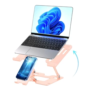 Ergonomic 2-in-1 Laptop Phone Stand for Desk, Pink Laptop Stand Adjustable Riser, Sturdy and Portable, Fits All Laptops and Phone (Pink) Ergonomic 2-in-1 Laptop Phone Stand for Desk, Pink Laptop Stand Adjustable Riser, Sturdy and Portable, Fits All Laptops and Phone (Pink)