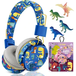 Dinosaur Kids Bluetooth Headphones, 85dB Safe Volume Limit For kids at school, tablet, travel, or airplane use, enjoy wireless mode, mic, Bluetooth 5.2, fast charging, foldable design Dinosaur Kids Bluetooth Headphones, 85dB Safe Volume Limit For kids at school, tablet, travel, or airplane use, enjoy wireless mode, mic, Bluetooth 5.2, fast charging, foldable design