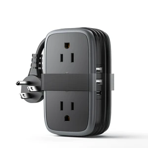 Travel Power Strip with USB Ports, 4ft Flat Plug Wrapped Around Short Extension Cord with 4 Outlets 3 USB Ports, Compact for Cruise Travel Essential Hotel Home Office, Black Travel Power Strip with USB Ports, 4ft Flat Plug Wrapped Around Short Extension Cord with 4 Outlets 3 USB Ports, Compact for Cruise Travel Essential Hotel Home Office, Black