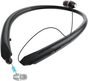 Bluetooth Neckband Headphones with Retractable Earbud Cables, 24H Battery Life, IPX5 Sweatproof Wireless Earbuds, Stereo Surround Sound for Sports, Running, Workouts Bluetooth Neckband Headphones with Retractable Earbud Cables, 24H Battery Life, IPX5 Sweatproof Wireless Earbuds, Stereo Surround Sound for Sports, Running, Workouts