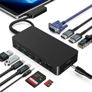 Surface Docking Station, 12-in-1 Triple Display Dual 4K HDMI & VGA, Surface Pro Dock for Surface Pro 12/11/10/9/8/7/6/5/4/3, Surface Laptop 7/6/5/4, Surface Go/Book/Laptop Go Surface Docking Station, 12-in-1 Triple Display Dual 4K HDMI & VGA, Surface Pro Dock for Surface Pro 12/11/10/9/8/7/6/5/4/3, Surface Laptop 7/6/5/4, Surface Go/Book/Laptop Go