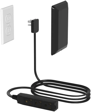 Flat Plug Power Strip Wall Outlet, 3 AC Outlets, Ultra Thin Extension Cord, Multi Socket Extender for Home Office, Dorm Room Essentials for Girls and Boys (Black 8ft) Flat Plug Power Strip Wall Outlet, 3 AC Outlets, Ultra Thin Extension Cord, Multi Socket Extender for Home Office, Dorm Room Essentials for Girls and Boys (Black 8ft)