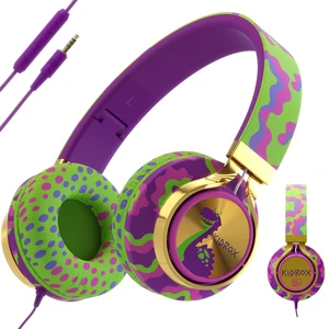 ® Dinosaur Headphones for Kids Wired with Microphone, Made to Last Durable and Flexible, Volume Limited 85/94db Kid Safe for Kids All Ages, Boys & Girls. Perfect for School or Travel. 3.5 Jack ® Dinosaur Headphones for Kids Wired with Microphone, Made to Last Durable and Flexible, Volume Limited 85/94db Kid Safe for Kids All Ages, Boys & Girls. Perfect for School or Travel. 3.5 Jack