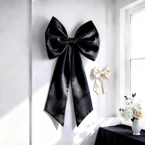 Black White Bow Decor 2 Pack, Large and Small Size Bow Wall Decor Coquette Bow Backdrop For Girls Room, Two Size Bow Decorations For Birthday Bachelorette Bridal Shower Wedding Christmas Black White Bow Decor 2 Pack, Large and Small Size Bow Wall Decor Coquette Bow Backdrop For Girls Room, Two Size Bow Decorations For Birthday Bachelorette Bridal Shower Wedding Christmas