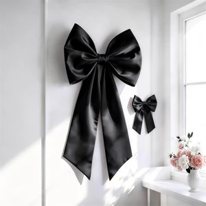 Black Bow Decor 2 Pack, Large Small Size Bow Wall Decor Black Coquette Bow For Girls Room, Two Size Decorations For Birthday Bachelorette Bridal Shower Wedding Christmas Black Bow Decor 2 Pack, Large Small Size Bow Wall Decor Black Coquette Bow For Girls Room, Two Size Decorations For Birthday Bachelorette Bridal Shower Wedding Christmas
