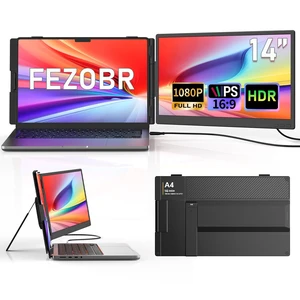 Laptop Screen Extender, 14" Ultra-Slim Monitor Portable Monitor, 1080P FHD IPS Display, USB-C/HDMI Plug & Play, Monitor Extender for 13-17.3" Laptops, Mac/Windows/Chrome Laptop Screen Extender, 14" Ultra-Slim Monitor Portable Monitor, 1080P FHD IPS Display, USB-C/HDMI Plug & Play, Monitor Extender for 13-17.3" Laptops, Mac/Windows/Chrome